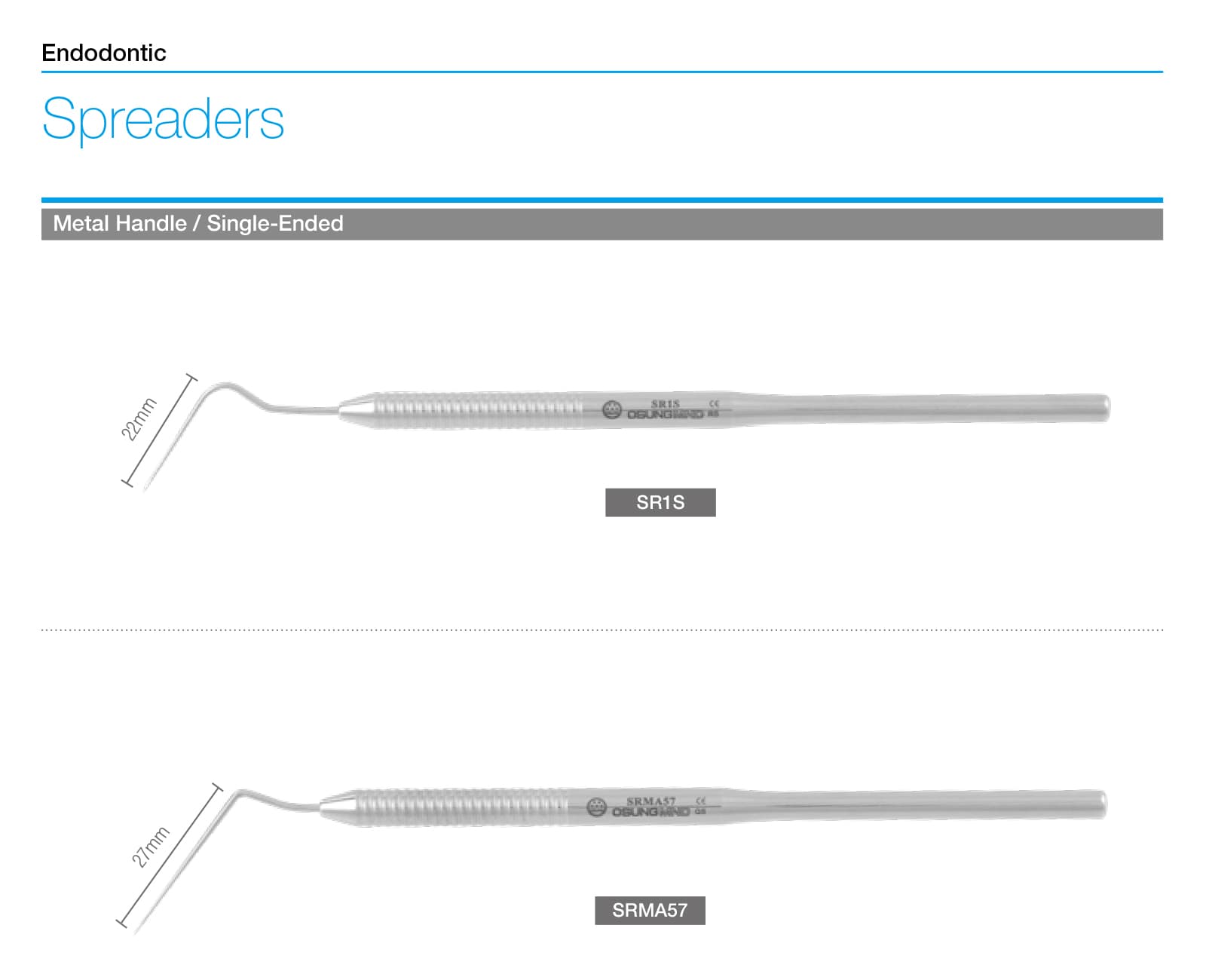 Osung Dental Spreader MA57 28mm – Premium SRMA57 Endodontic Instrument (Lot Of 100)