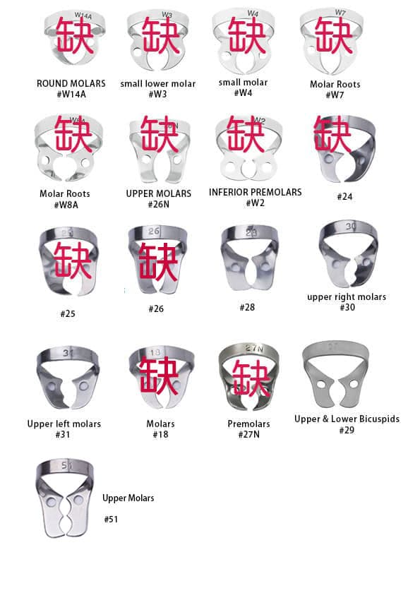 Wingless Rubber Dam Clamp 無翼橡皮障夾